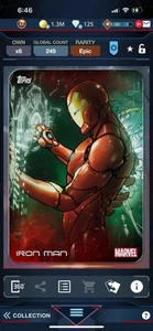 Iron Man Platinum Red Motion epic - Topps Marvel Collect Digital - Picture 1 of 2