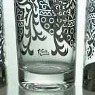 4 Highball VTG Kimiko Silver Guardian Crest Glasses 5.5in Tall Knight MCM
