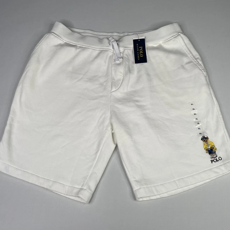 Polo Ralph Lauren Cp-93 Bear Nautical Yacht Fleece Shorts White Men’s XL
