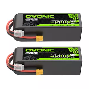 2X OVONIC 14.8V 130C 4S 3500mAh Lipo Battery XT60 For RC Plane Heli Jet FPV Boat - Picture 1 of 6