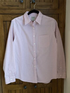 LLBean Damen SM Langarm kariertes Hemd mit Knopfleiste 100% Baumwolle - Bild 1 von 3