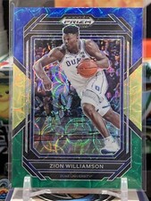 ZION WILLIAMSON 2023 Panini Prizm Draft Picks BLUE YELLOW GREEN SCOPE SP #73 TZ