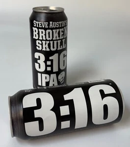 Stone Cold Steve Austin Empty Broken Skull 3:16 Empty Beer Can WWE Legend HOF - Picture 1 of 6