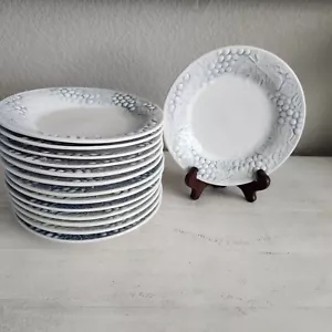 Culinary Arts Sonoma Stoneware Raised Grapevine Grapes Salad Plates Set Of 2 - Picture 1 of 5