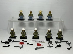 9x Lego Miners Minifigures Bundle - Volcano Workers with 18 Accessories - Picture 1 of 8