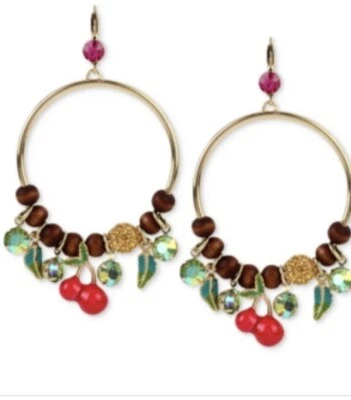 Pendientes de aro Betsey Johnson Calypso $50. BT-15 Foto 1 de 4