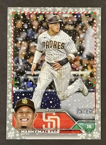 2023 Topps Holiday fiocco di neve metallizzato #H169 Manny Machado - Foto 1 di 2