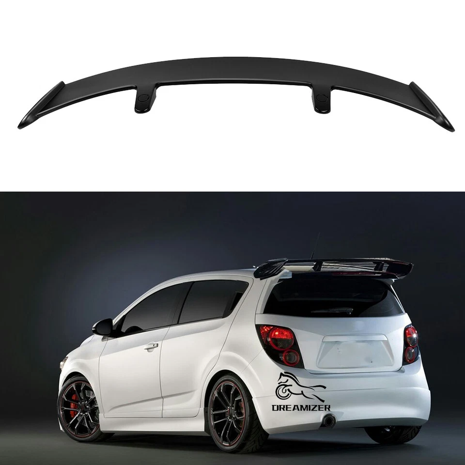 Alerón de techo de ventana de maletero trasero negro mate 52" labio de ala para Chevy Sonic Hatchback Foto 1 de 4