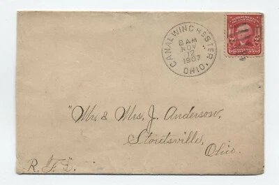 Canal Winchester 1907 dúplex #319 cubierta a Stoutsville [4117.360] Foto 1 de 3