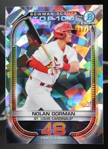 Nolan Gorman - 2021 Bowman Chrome Scouts Top 100 102/150 Atomic Refractor - STL - Picture 1 of 3