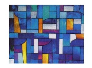 Abstract Stained Glass Decorative Window Film 36" Wide x 28"