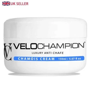 Crema de gamuza de lujo VeloChampion sin mentol antichafe protege a los ciclistas 150 ml - Imagen 1 de 9