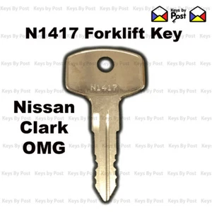 1 x llave de carretilla elevadora, horquilla elevadora Nissan Clark OMG código de arranque N1417 - Imagen 1 de 1