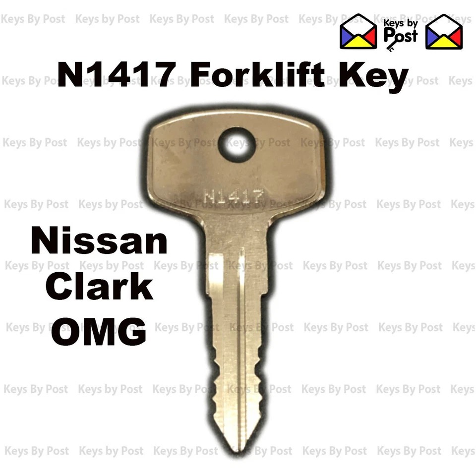 1 x llave de carretilla elevadora, horquilla elevadora Nissan Clark OMG código de arranque N1417