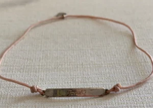 Pulsera Plata 925 Thomas Sabo Jana Corazón Cinta Tela Rosa Nombre Punzón 1,86g HS1054 - Imagen 1 de 5