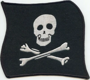 PARCHE FIELTRO BANDERA PIRATA PARCHE CALAVERA BARCO PIRATA no PARCHE POLICÍA - Imagen 1 de 1