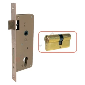 FE0201 Serratura Da Infilare Cisa Per Porta In Legno 2 Mandate Completo Cilindro - Foto 1 di 1