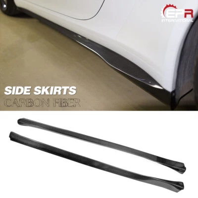 For Porsche 911 991 Turbo-S SP-Style Carbon Side Skirt Extension Addon 2Pcs - Image 1 of 4