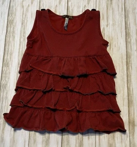 Matilda Jane Girls You and Me 2011 Granat Lizzy Tank Top Tupfen Größe 4 - Bild 1 von 4