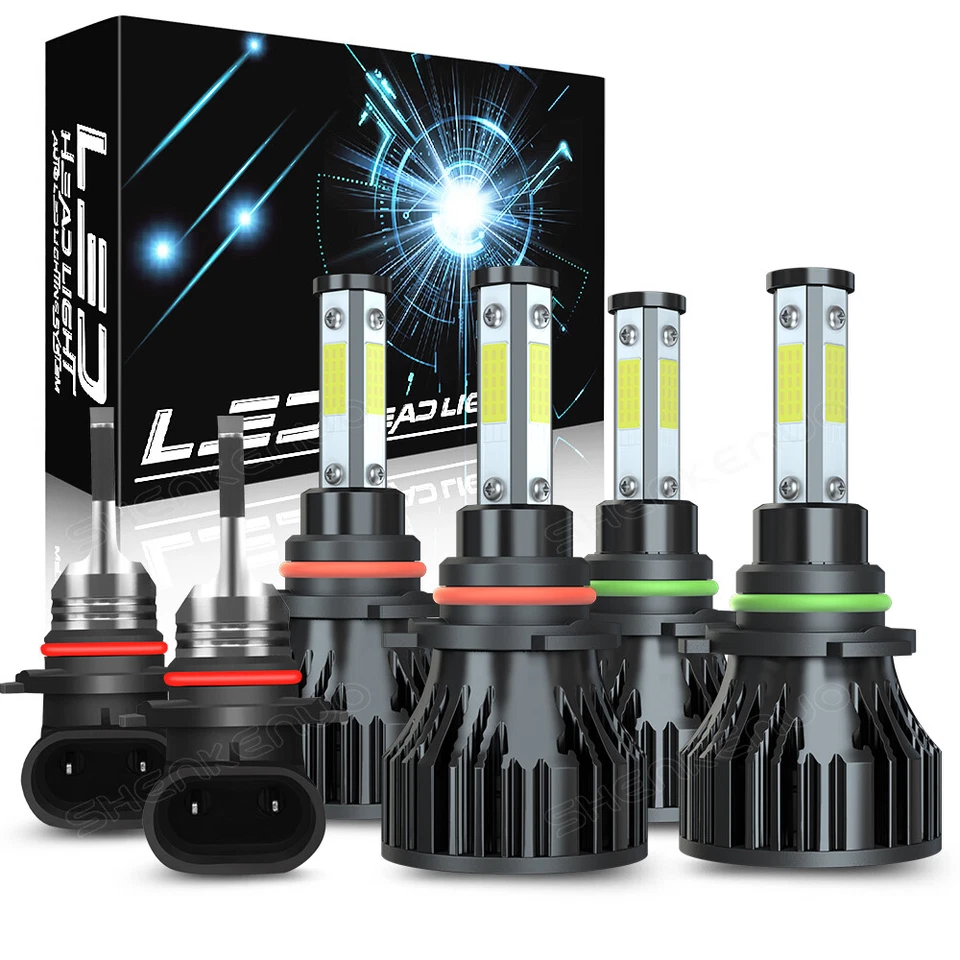 For Toyota Land Cruiser 98-07 Combo 9005 9006 LED Headlight Fog Light Bulbs Kit - Image 1 of 1