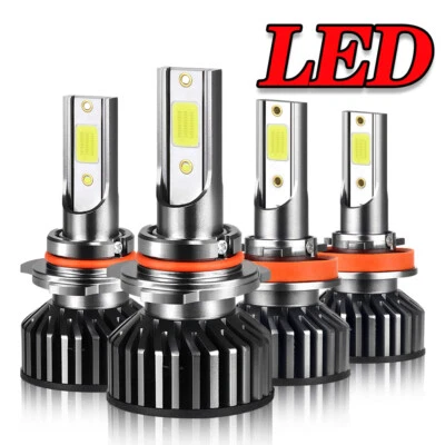 Kit combinado de faros LED altos/bajos + bombillas blancas para Acura MDX 2004-2006 Foto 1 de 4