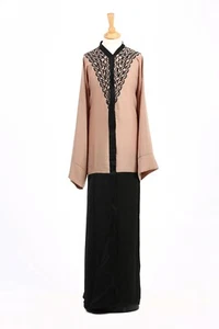 Maxi Vestidos Bordados Dubai Open Abaya Kimono Kaftán jilbab jalabiya burkha - Imagen 1 de 5