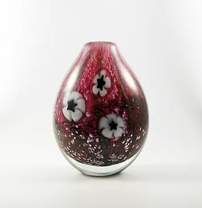 Botella de perfume Robert Eickholt Millifiori Flower Studio vidrio artístico pisapapeles - Imagen 1 de 9
