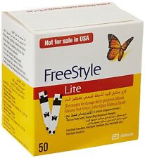 FREESTYLE LITE BLOOD GLUCOSE TEST STRIPS NEW IN BOX - 6 Boxes 300 Strips