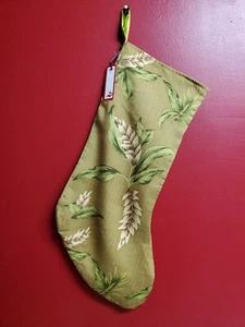 Christmas Stocking Handmade Fully Lined 20" Tropical Hawaiian Upcycled Fabric - Picture 1 of 8