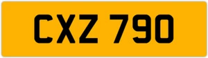 CXZ 790 C 3x3 DATELESS PRIVATE NUMBER PLATE CAM COL CHRIS CHAS CHARLIE CAL CON - Picture 1 of 1