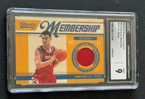 2010 Panini Classics #9 Materials YAO MING Game Used NBA Worn JERSEY Relic CGC 9 - Picture 1 of 13