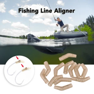 30/50/100X Fishing Line Aligner Anti-tangle Hook Sleeves Bent Aligner Carp~ F5I9 - Picture 1 of 27