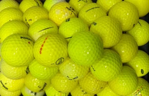50 Assorted Yellow Mix 3A Grade Used Golf Balls - Picture 1 of 5