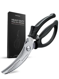 Poultry Shears, Heavy Duty Kitchen Shears With Anti-Slip Handle & Safety Lock... - Picture 1 of 7