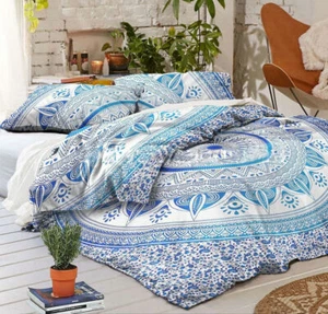 Indian Bedding Set Quilt Duvet Doona Cover Double Size Bed Mandala Hippie Gypsy - Picture 1 of 38