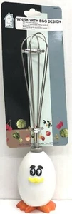 Schneebesen mit Ei Design Küche verdrahtet handliches Handwerkzeug Haus Peitsche Sauce Backen Kochen Neu - Bild 1 von 4