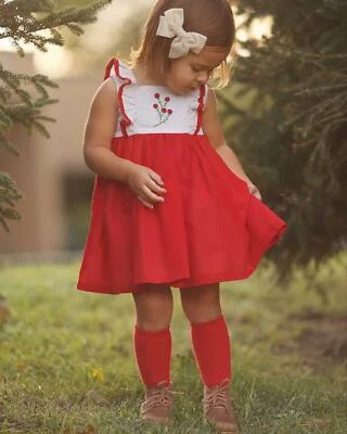 Vestido Niñas WDW Bien Vestido Lobo Rojo Winterberries Talla 7 años Nuevo con Etiquetas Foto 1 de 4