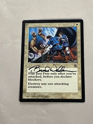 MTG Just Fate Artist Proof and Signature Signed Williams - Image 1 of 2