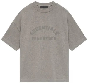 Neu mit Etikett Fear of God Essentials schweres T-Shirt meliert grau Premium Streetwear S M L XL XX - Bild 1 von 5