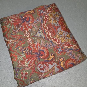 Vintage Ralph Lauren GALAHAD Mittelalter Satin ROTES PAISLEY KÖNIGIN FLACHES Laken - Bild 1 von 8