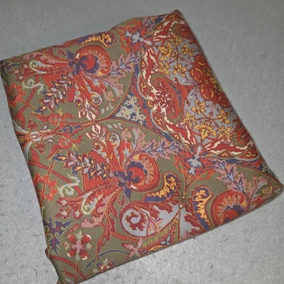 De Colección Ralph Lauren GALAHAD Medieval Satén ROJO PAISLEY REINA HOJA PLANA Foto 1 de 4