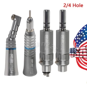 Dental Slow Low Speed Contra Angle Straight Air Motor Handpiece 2/4Holes US-OR - Picture 1 of 71