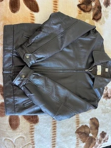 St Johns Bay Jacket Mens 'M' Brown Leather Biker, Aviator. - Picture 1 of 5