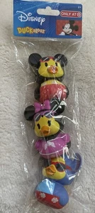 Disney Duckalooz Summer Ducks Set of 3 Mickey Minnie Stitch - Picture 1 of 6