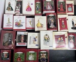 Lot of 24 Hallmark Keepsake Ornaments Barbie Disney Peanuts I Love Lucy Tested - Picture 1 of 9