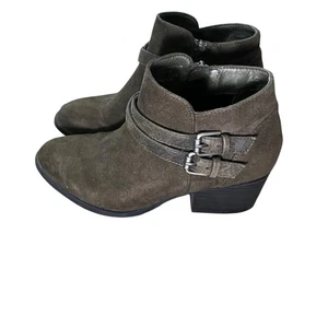 Sonoma Goods for Life Stiefeletten Schnalle seitlicher Reißverschluss Wildlederimitat olivbraun 6 - Bild 1 von 6