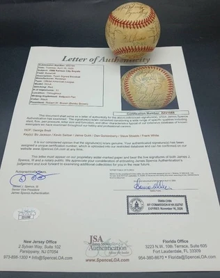 Kansas City Royals 1986 equipo firmado x 31 - béisbol de la Liga Americana - JSA LOA - Bo Jackson radiocontrol Foto 1 de 4
