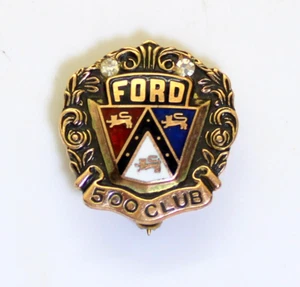 Pin de solapa de empleado de servicio Ford Fomoco oro 10K 500 vendedores de club, 3,5 gramos - Imagen 1 de 4