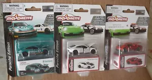 Majorette PORSCHE TAYCAN TURBO S & PORSCHE 911 CARRERA S LOT OF 3 NEW - Picture 1 of 14