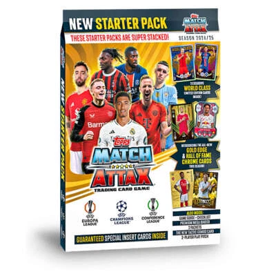 Topps UCL Match Attax 2024/25 Starter Pack Special Insert Cards Mega Binder New